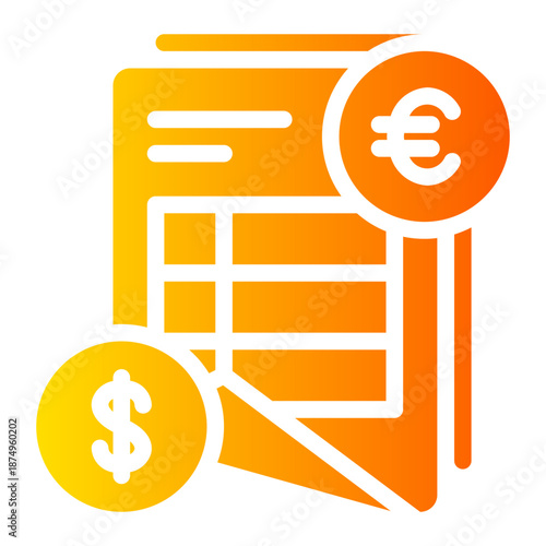 euro gradient icon