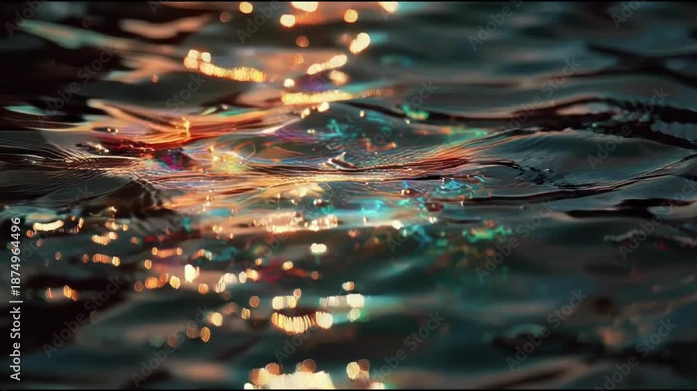 custom made wallpaper toronto digitalWater ripples reflecting vibrant sunset colors