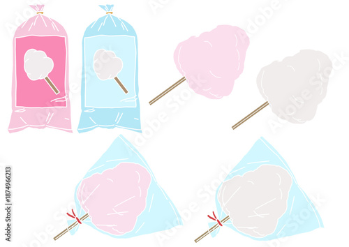 わたあめ6種　版画