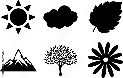 Nature Landscape Weather Icon Set
