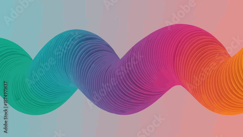 Vibrant colorful waveform pattern with gradient background