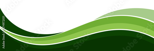 Vector green line background curve element with white space for text and message design, overlapping layers, vector