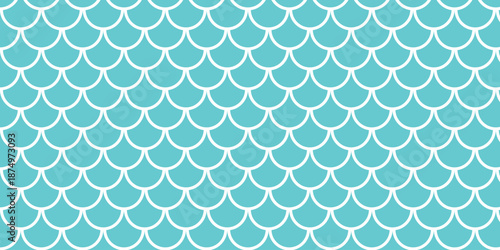 simple white fish scale pattern art for banner poster background.