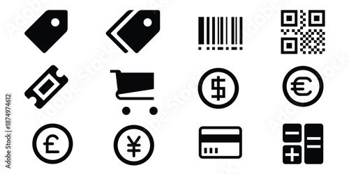 Collection of Commerce and Payment Icons.