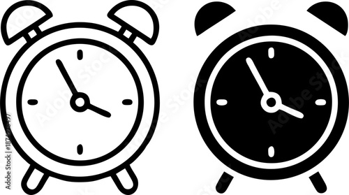 Alarm Clock Time Icon Vector

