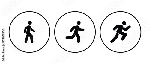 walking icon, Editable Stroke, Pixel Perfect, For Mobile and Web, isolated on white background, vector illustration.