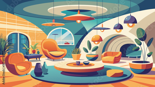 A colorful room with a lot of plants and a lot of light. The room is very bright and cheerful