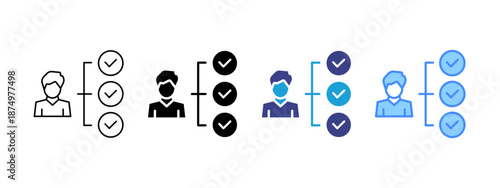 Customer icon set multiple style collection