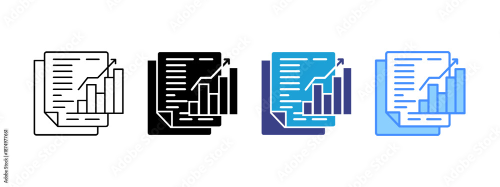 Obraz premium Competitive Analysis icon set multiple style collection