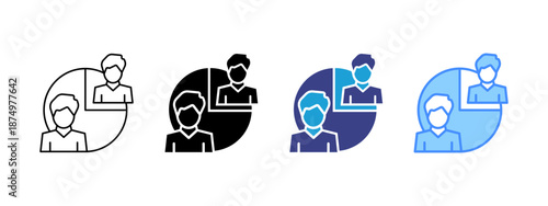 Customer Segment icon set multiple style collection