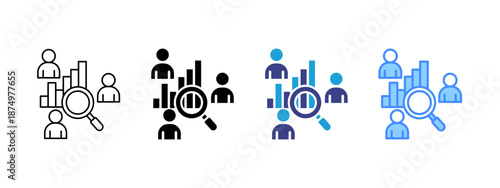 Competitive Analysis icon set multiple style collection