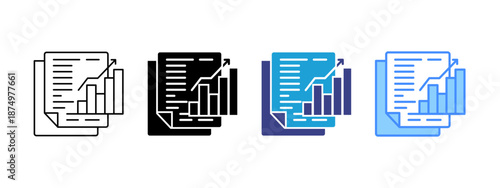 Competitive Analysis icon set multiple style collection