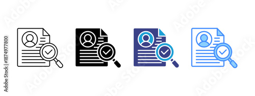 Identify icon set multiple style collection