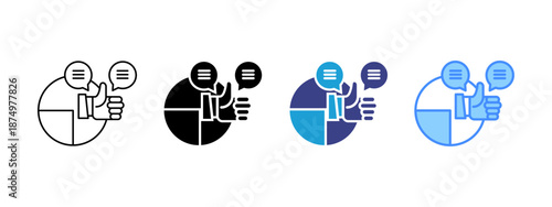 Recommendation icon set multiple style collection