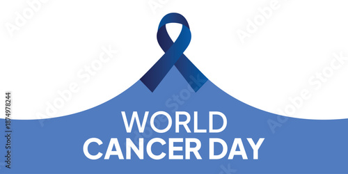World Cancer Day background. Simple health banner 