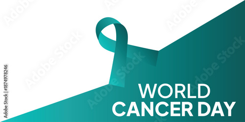 World Cancer Day background. Simple health banner 