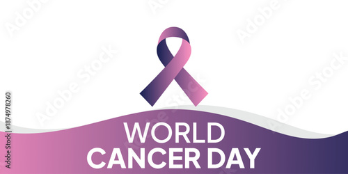 World Cancer Day background. Simple health banner 