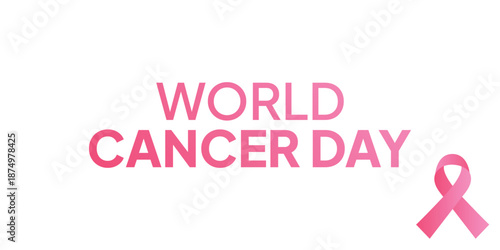 World Cancer Day background. Simple health banner 