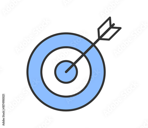 シンプルなターゲットのアイコンイラスト　ベクター