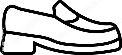 Winter shoe icon, representing cold weather footwear for snow and outdoor use. Ideal for fashion, seasonal design, a solid silhouette, ecommerce, apps, web, infographics, and retail projects.