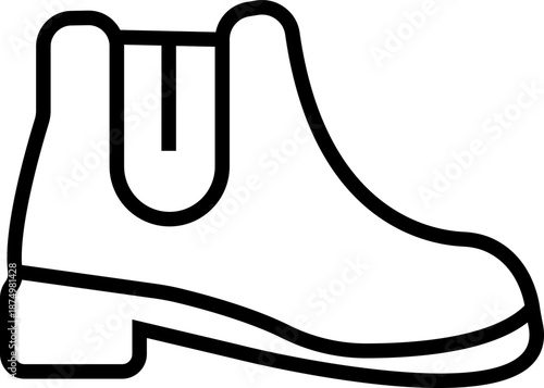 Winter shoe icon, representing cold weather footwear for snow and outdoor use. Ideal for fashion, seasonal design, a solid silhouette, ecommerce, apps, web, infographics, and retail projects.