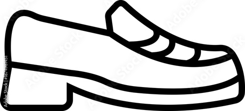 Winter shoe icon, representing cold weather footwear for snow and outdoor use. Ideal for fashion, seasonal design, a solid silhouette, ecommerce, apps, web, infographics, and retail projects.