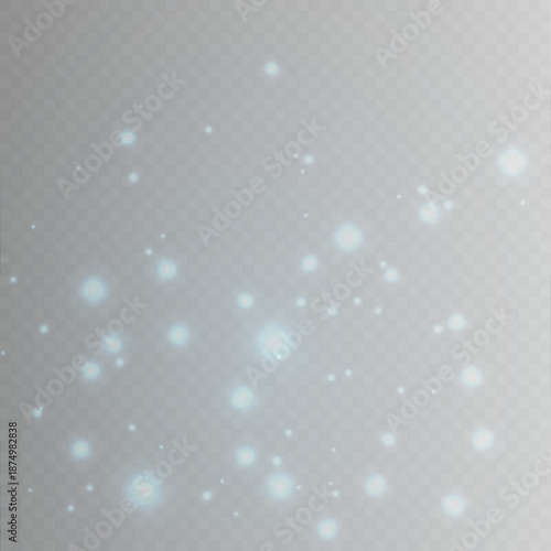 Blue mist-like dust particles float smoothly, creating soft motion, translucent layers, and calm visual depth. vector