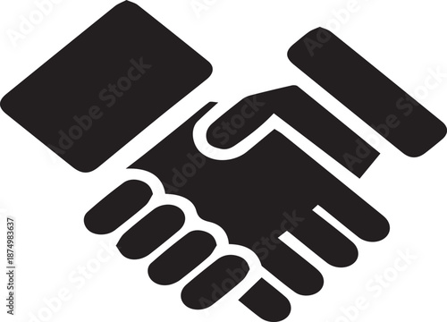 Handshake Symbol Icon Business Agreement Partnership Vector
