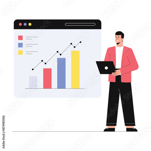 Market Analysis Vector Illustration EPS 10 File