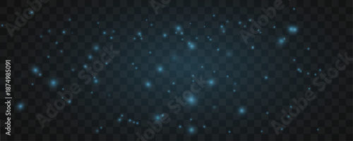 A subtle flow of blue dust particles adds light motion, airy texture, and minimal abstract balance. vector