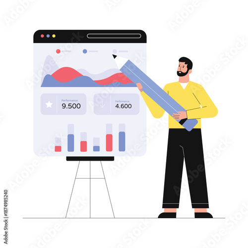 SEO Dashboard  Vector Illustration EPS 10 File