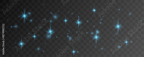 Blue dust expands slowly, creating calm motion, glowing highlights, and spacious abstract feel. vector