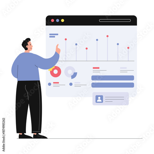 SEO Profile Vector Illustration EPS 10 File