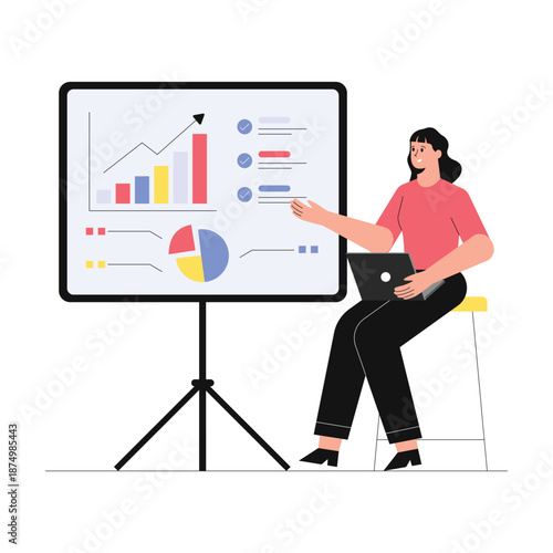 SEO Presentation Vector Illustration EPS 10 File