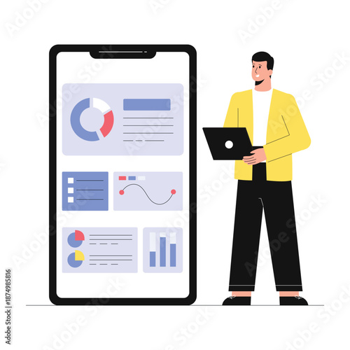 Seo Report Vector Illustration EPS 10 File