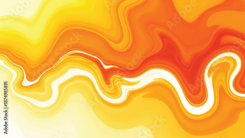 Vibrant orange and yellow abstract wavy background with white highlights