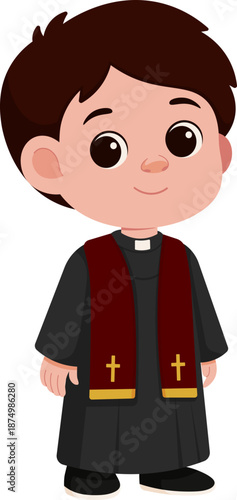 Illustration of a Young Priest
