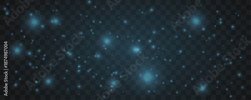 Blue stardust flows through space, creating gentle motion trails and luminous abstract depth. vector