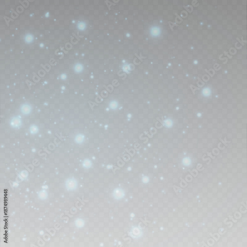 Light expansion of blue dust particles creates spacious motion and refined luminous texture. vector