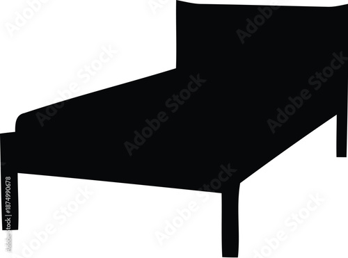 Stylish Black Bed Frame Silhouette for Modern Interiors