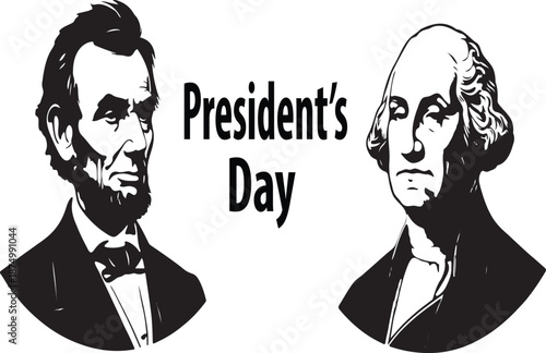 Historical portraits of Lincoln and Washington for President's Day.