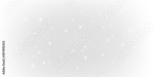 Soft white dust drifts gracefully across the dark background, sparkling with gentle light. Fine particles create a delicate magical effect. PNG