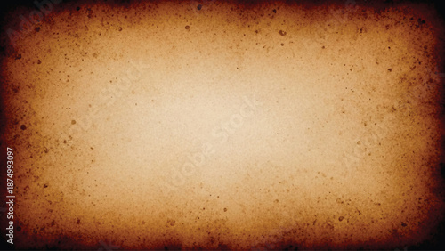Vintage beige background with dark brown border and speckles