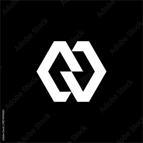 Dynamic hexagonal N logo. Conveys agility, connectivity, and modern tech.