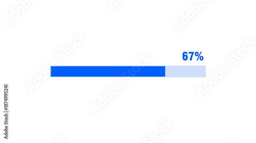 Simple loading bar animation isolated on transparent background, Loading Progress Bar Animation