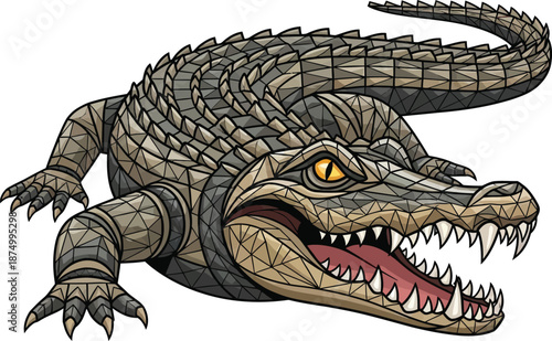 angry crocodile with sharp teeth