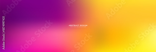 CCCCCCCCCCCCCAbstract Blurred magenta purple yellow orange magenta purple background. Soft gradient backdrop with place for text. Vector illustration for your graphic design, banner, poster - Vector