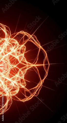 Dynamic abstract visualization of matched frequencies and powerful energy flow creating deep harmony and complex interconnection, echo, background, pulse