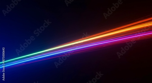 Intense colorful light trails creating an optical illusion of residual vision in a vibrant abstract background, vibrant, vision, sensory