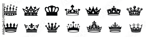  Royal crown symbol collection.  Crown icon setCrown king mega icon set crown icon collection Crown king mega icon set